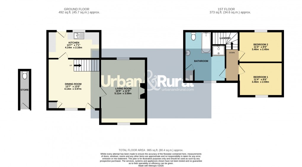 Floorplan for Ridgmont, Bedfordshire