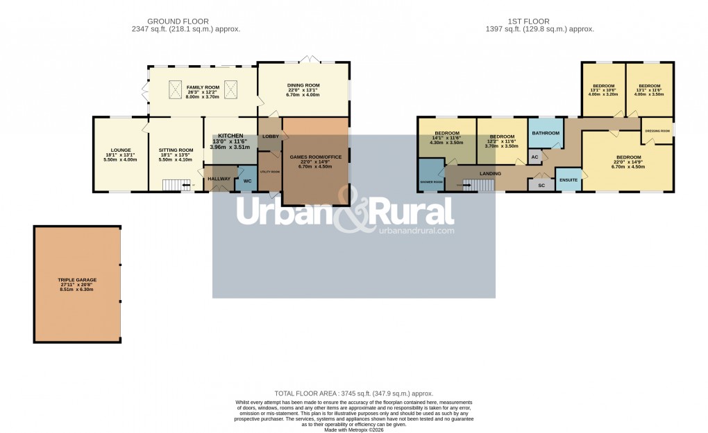 Floorplan for Maulden, Bedfordshire