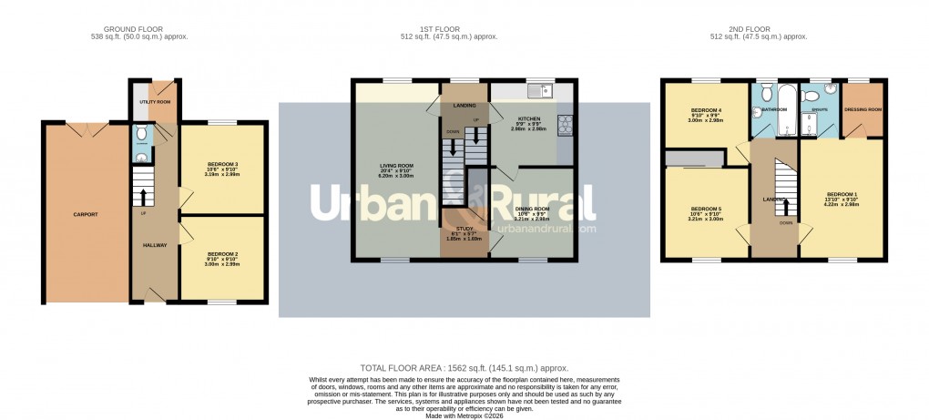 Floorplan for Marston Moretaine, Bedfordshire