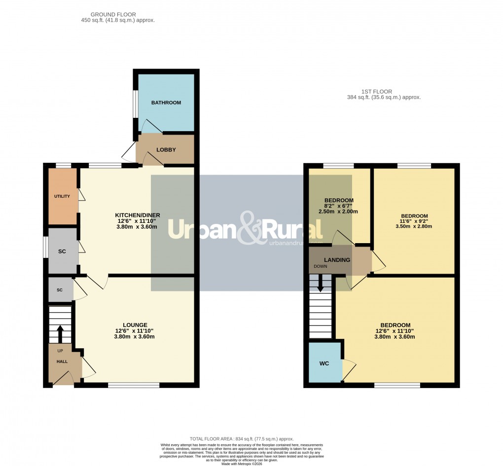 Floorplan for Houghton Conquest, Bedfordshire