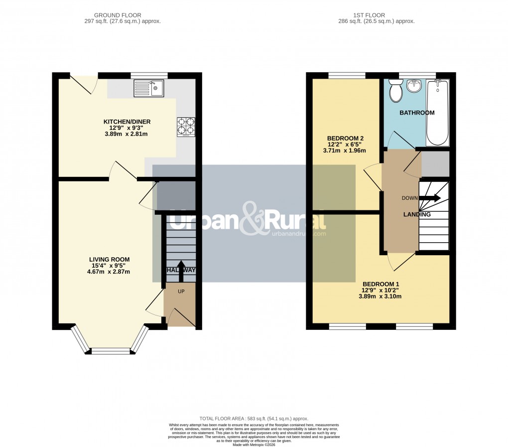 Floorplan for Barton-le-Clay, Bedfordshire