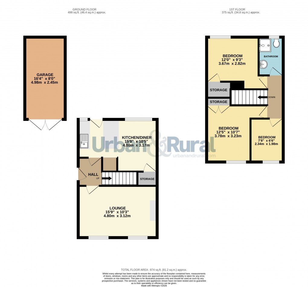 Floorplan for Wootton, Bedford, Bedfordshire