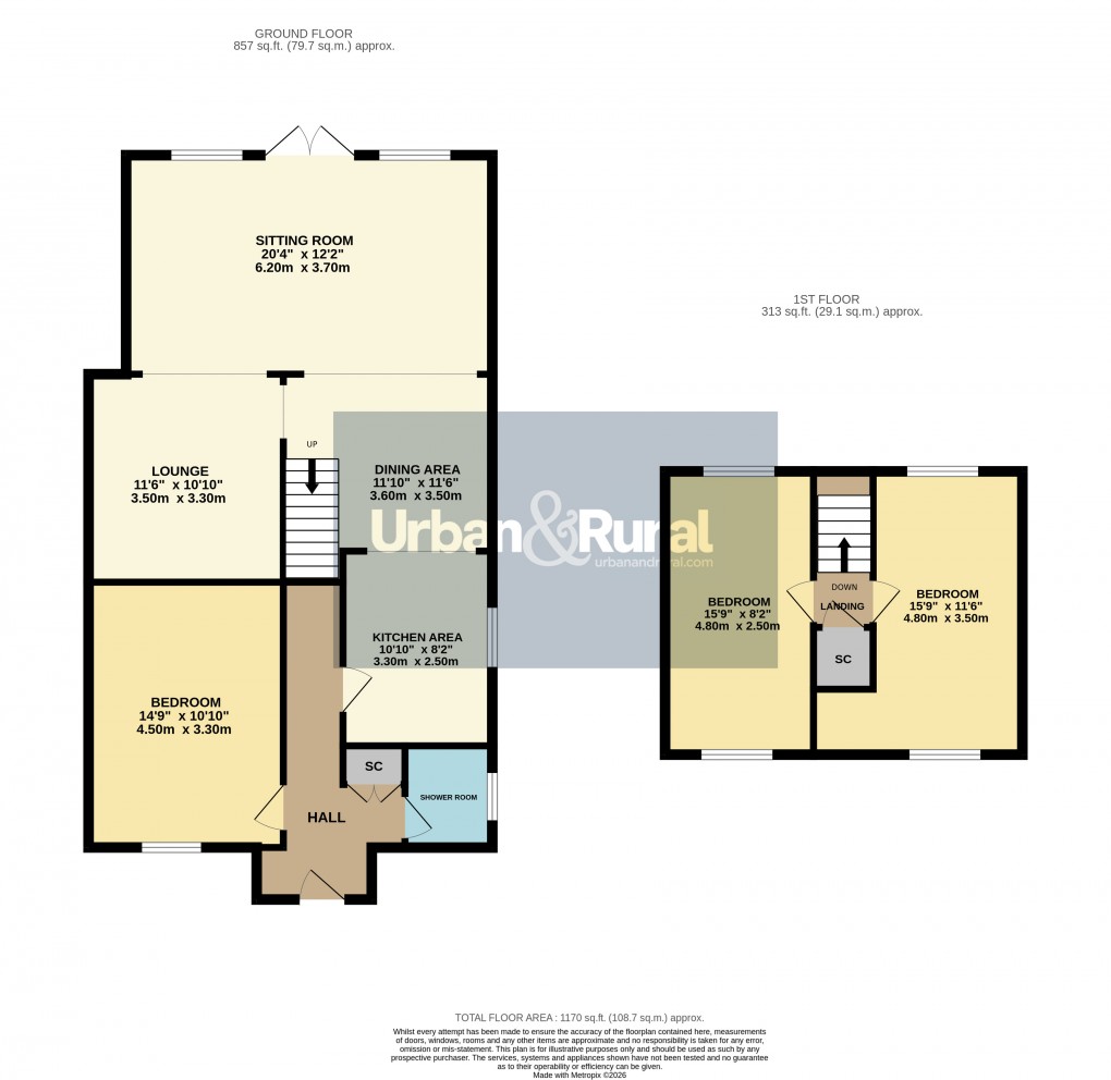 Floorplan for Barton-le-Clay, Bedfordshire