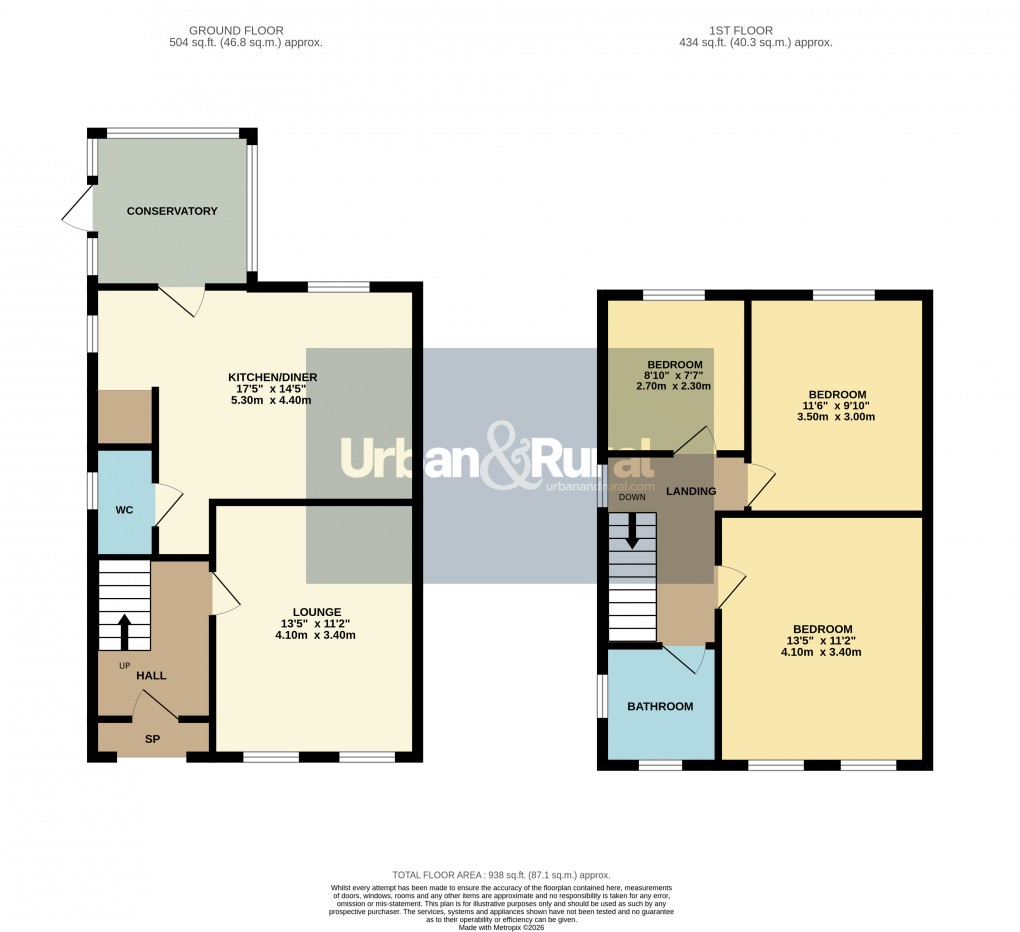 Floorplan for Ampthill, Bedfordshire