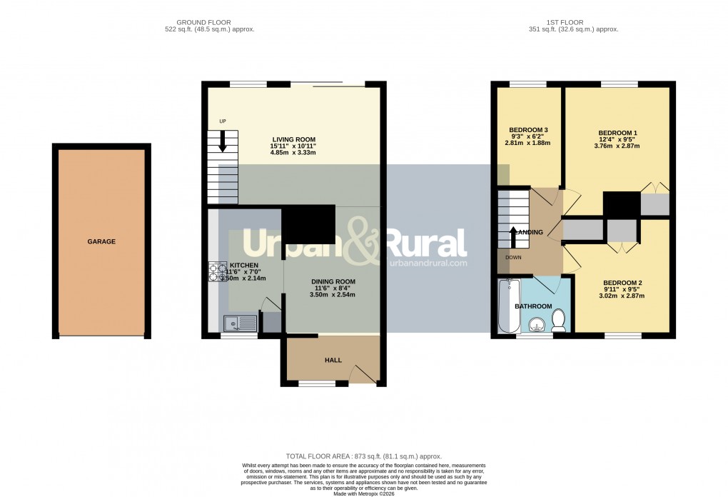 Floorplan for Lidlington, Bedfordshire