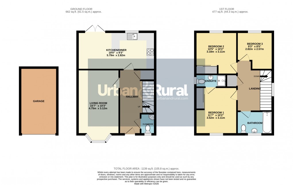 Floorplan for Houghton Conquest, Bedfordshire