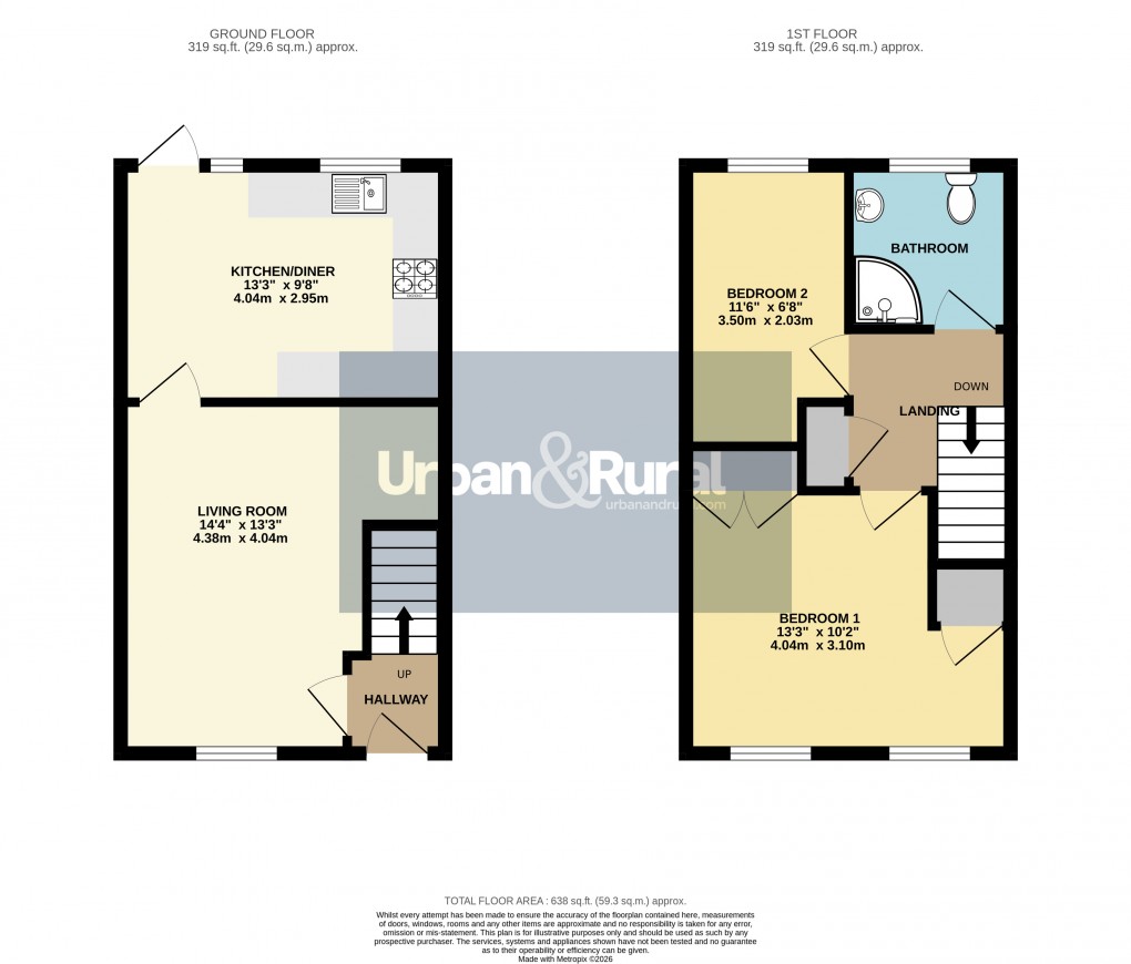 Floorplan for Ampthill, Bedfordshire