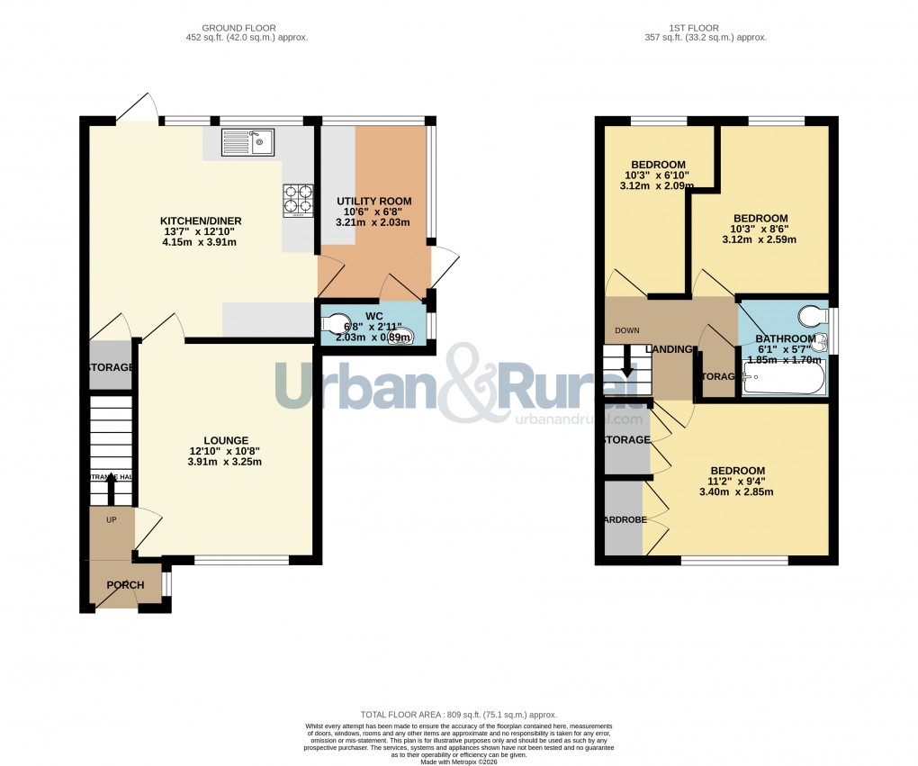Floorplan for Clapham, Bedfordshire