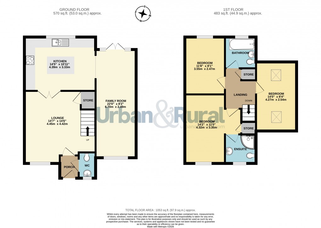 Floorplan for Cotton End, Bedford, Bedfordshire