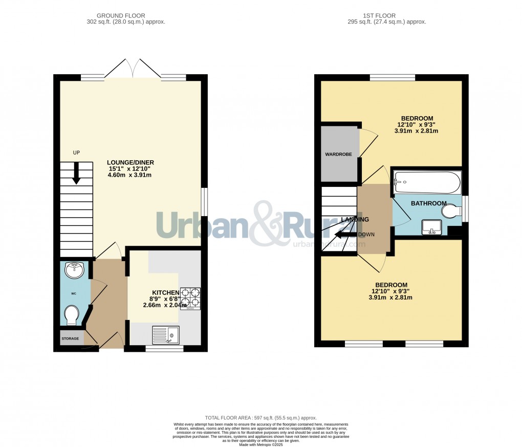 Floorplan for Kempston, Bedfordshire