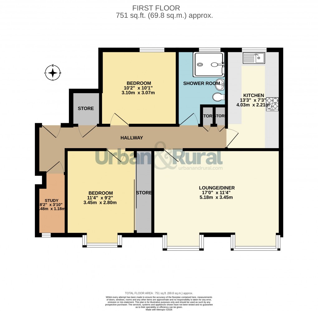 Floorplan for Bedford, Bedfordshire