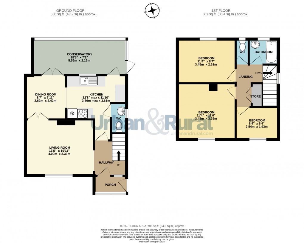 Floorplan for Clapham, Bedford, Bedfordshire
