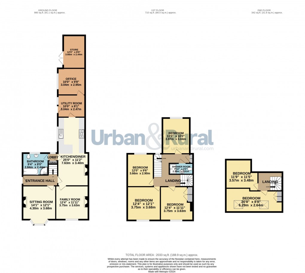 Floorplan for Kempston, Bedford, Bedfordshire