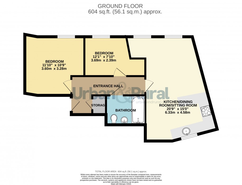 Floorplan for Shortstown, Bedford, Bedfordshire