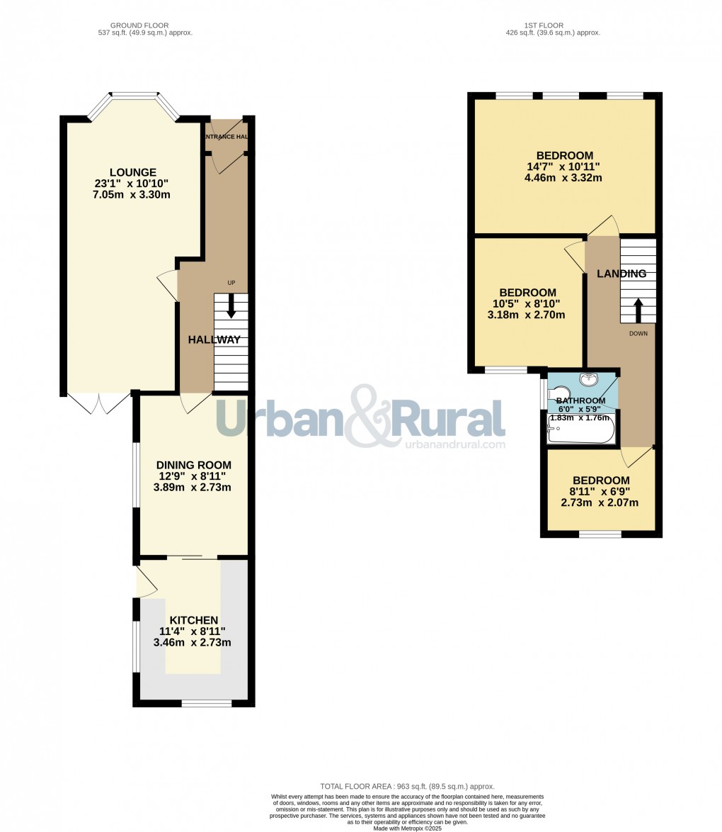 Floorplan for Bedford, Bedfordshire