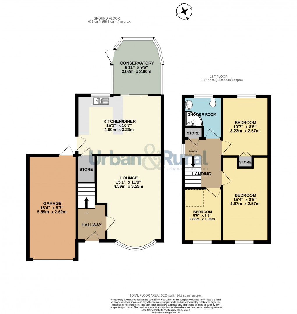 Floorplan for Bedford, Bedfordshire