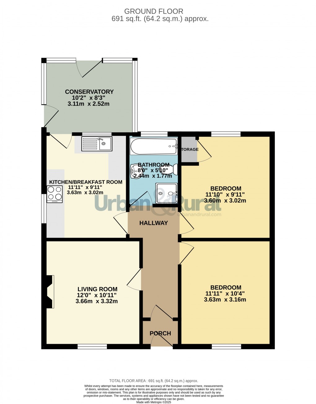 Floorplan for Kempston, Bedford, Bedfordshire