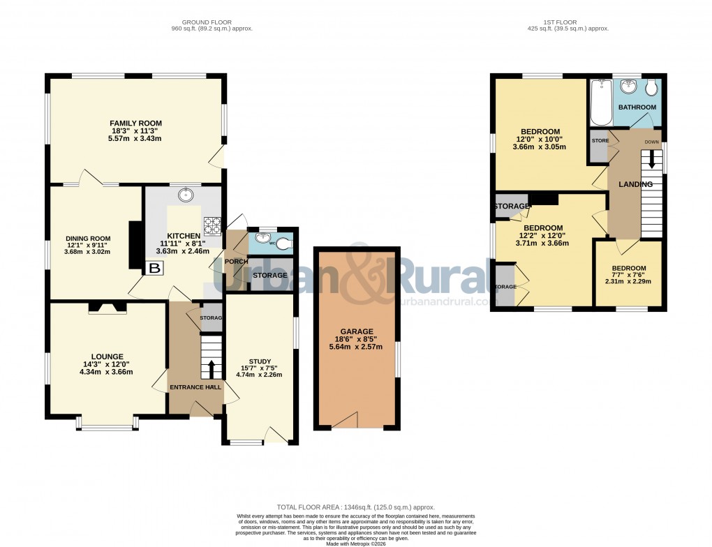 Floorplan for Bletsoe, Bedford, Bedfordshire