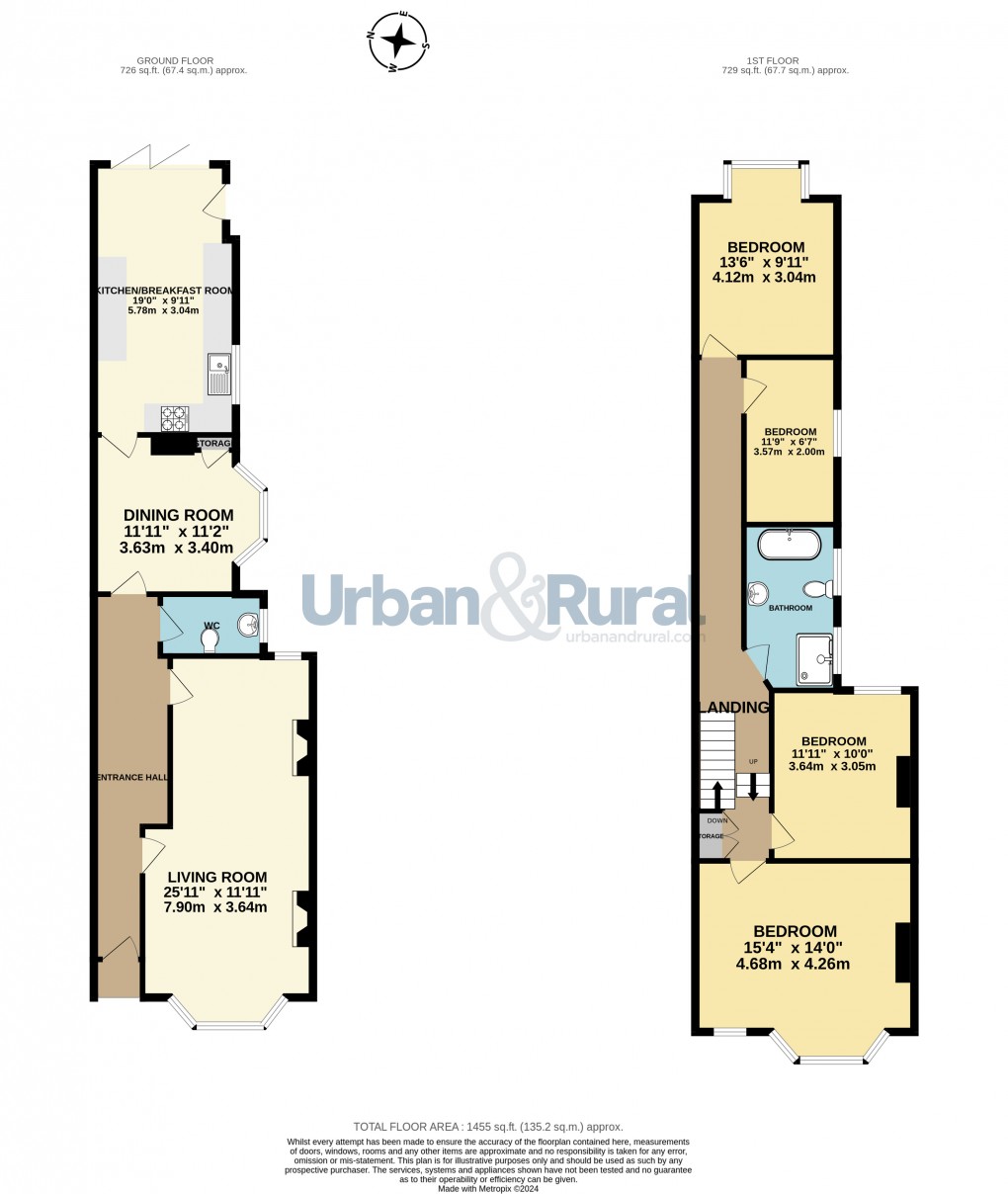Floorplan for Bedford, Bedfordshire
