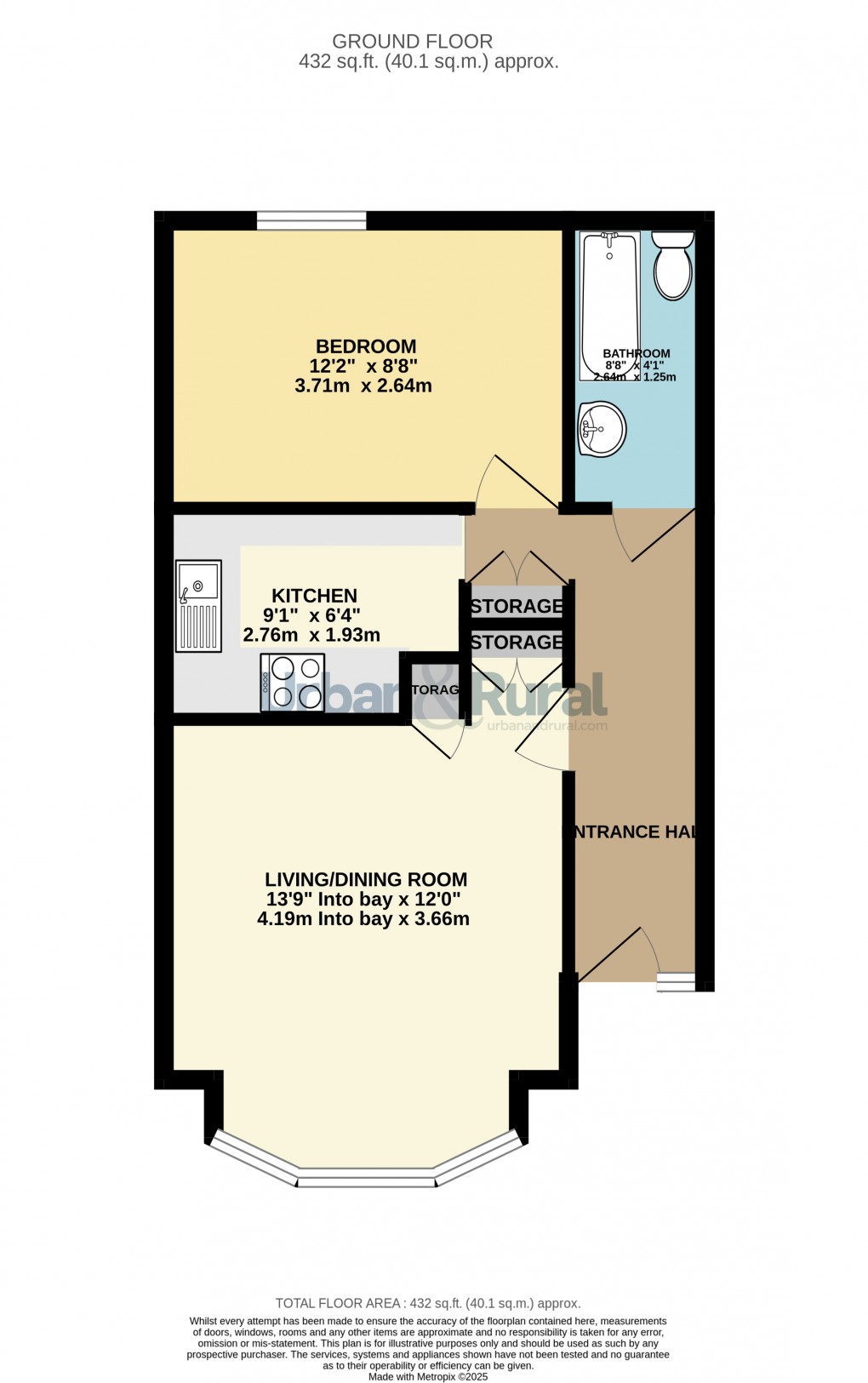 Floorplan for Bedford, Bedfordshire