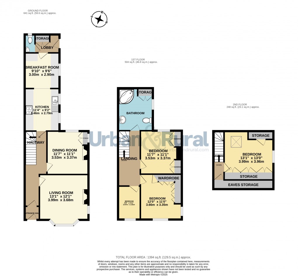 Floorplan for Kempston, Bedford, Bedfordshire