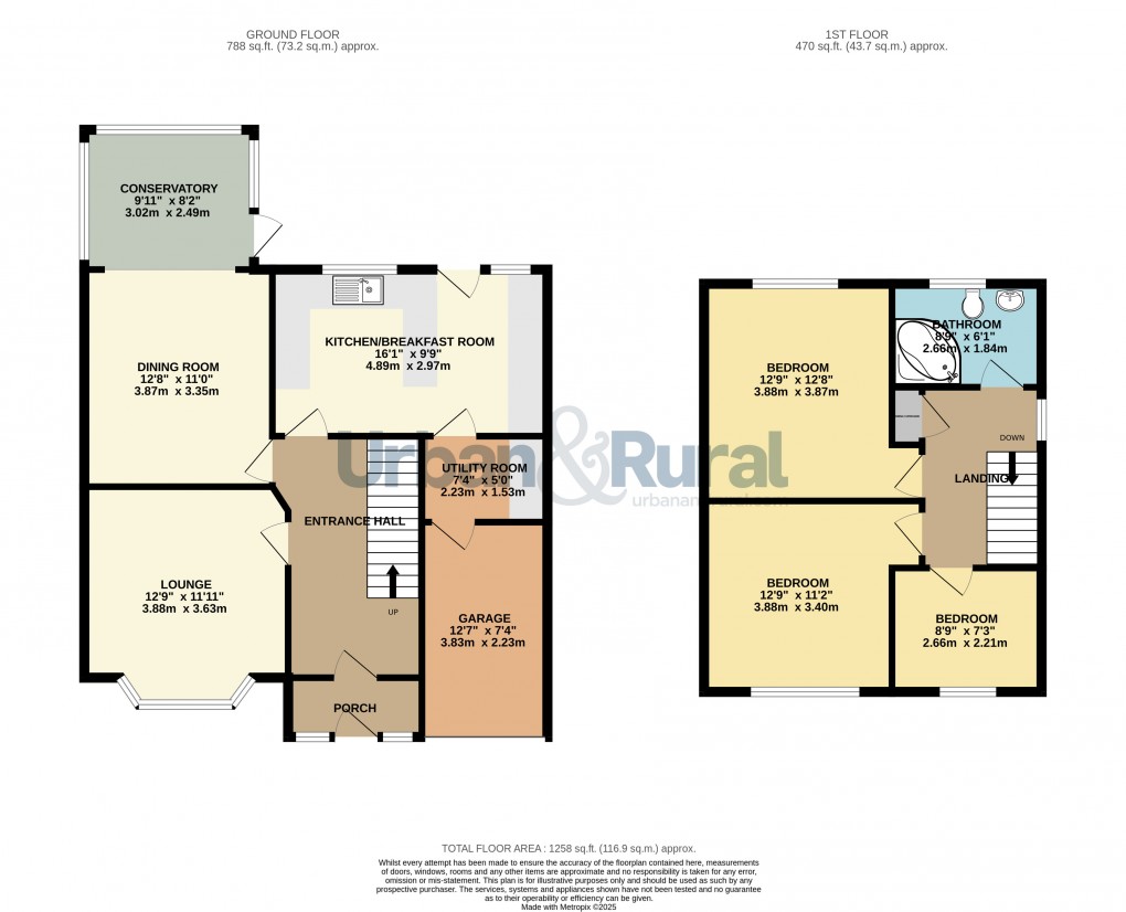 Floorplan for Bedford, Bedfordshire