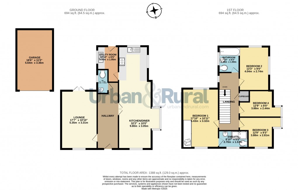 Floorplan for Wootton, Bedford, Bedfordshire