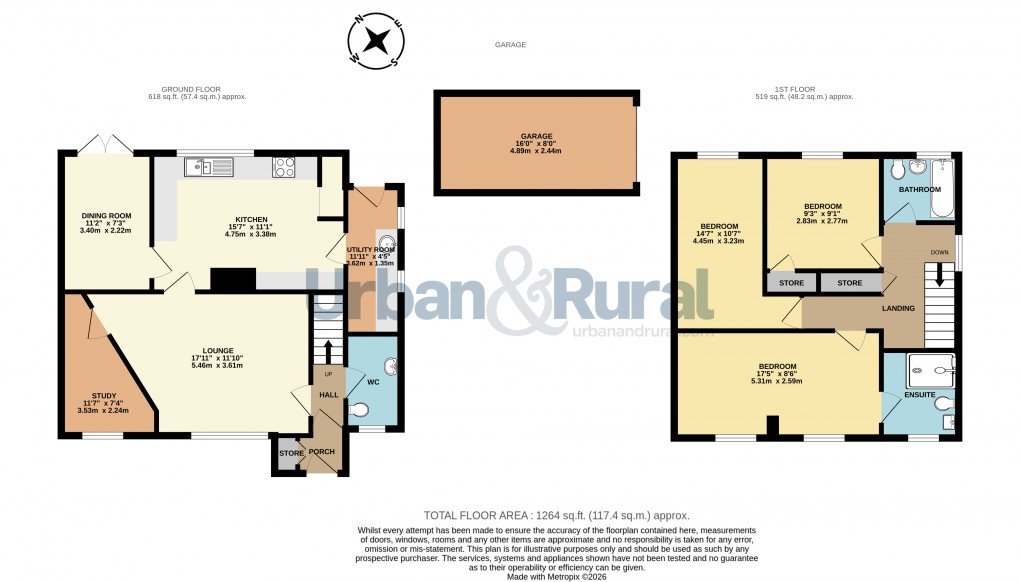 Floorplan for Wootton, Bedford, Bedfordshire