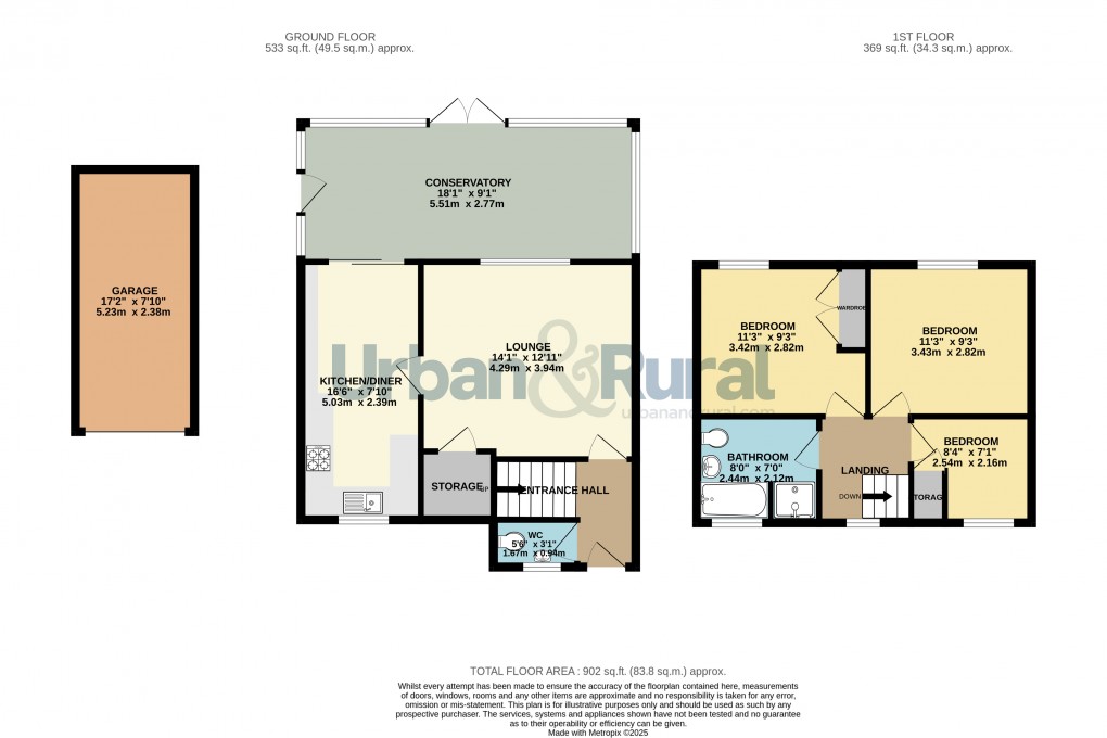 Floorplan for Bedford, Bedfordshire