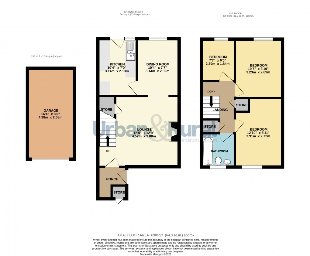 Floorplan for Kempston, Bedford, Bedfordshire