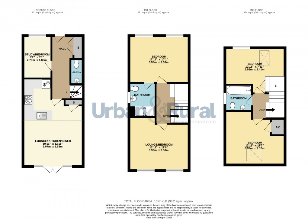Floorplan for Kempston, Bedford, Bedfordshire