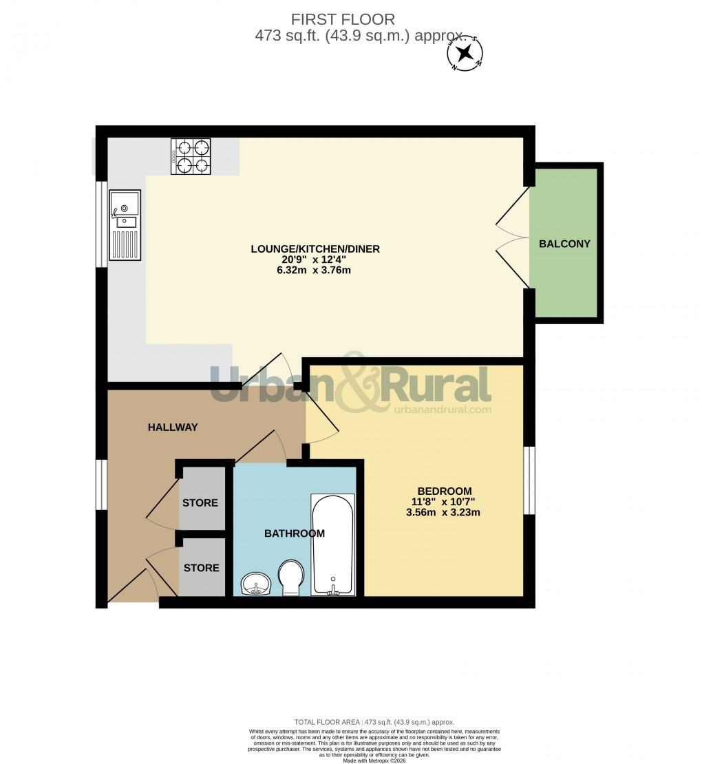 Floorplan for Shortstown, Bedford, Bedfordshire