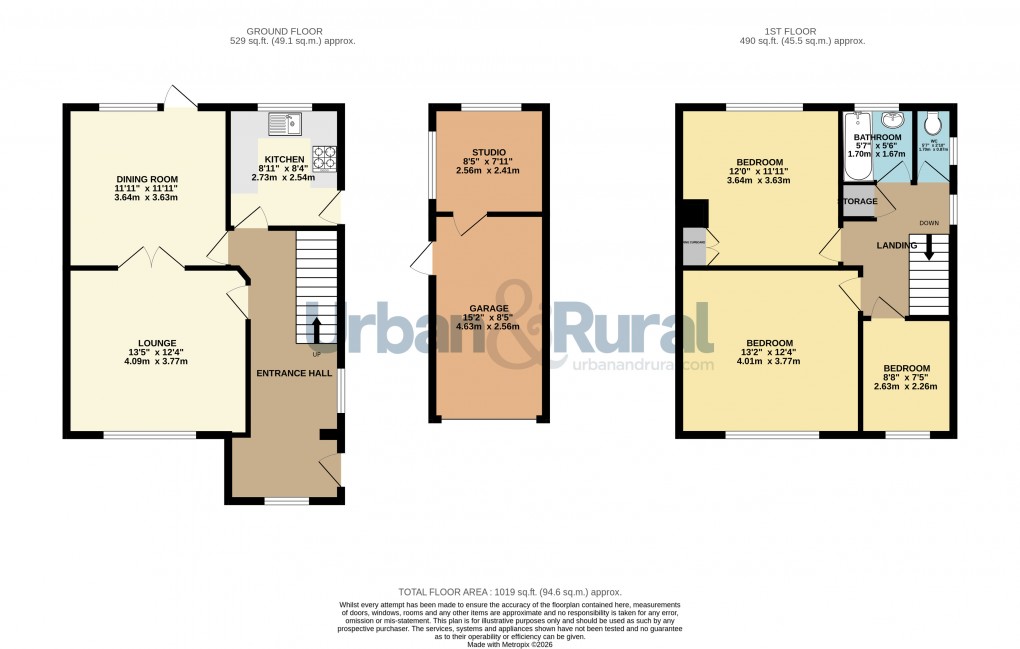 Floorplan for Bedford, Bedfordshire