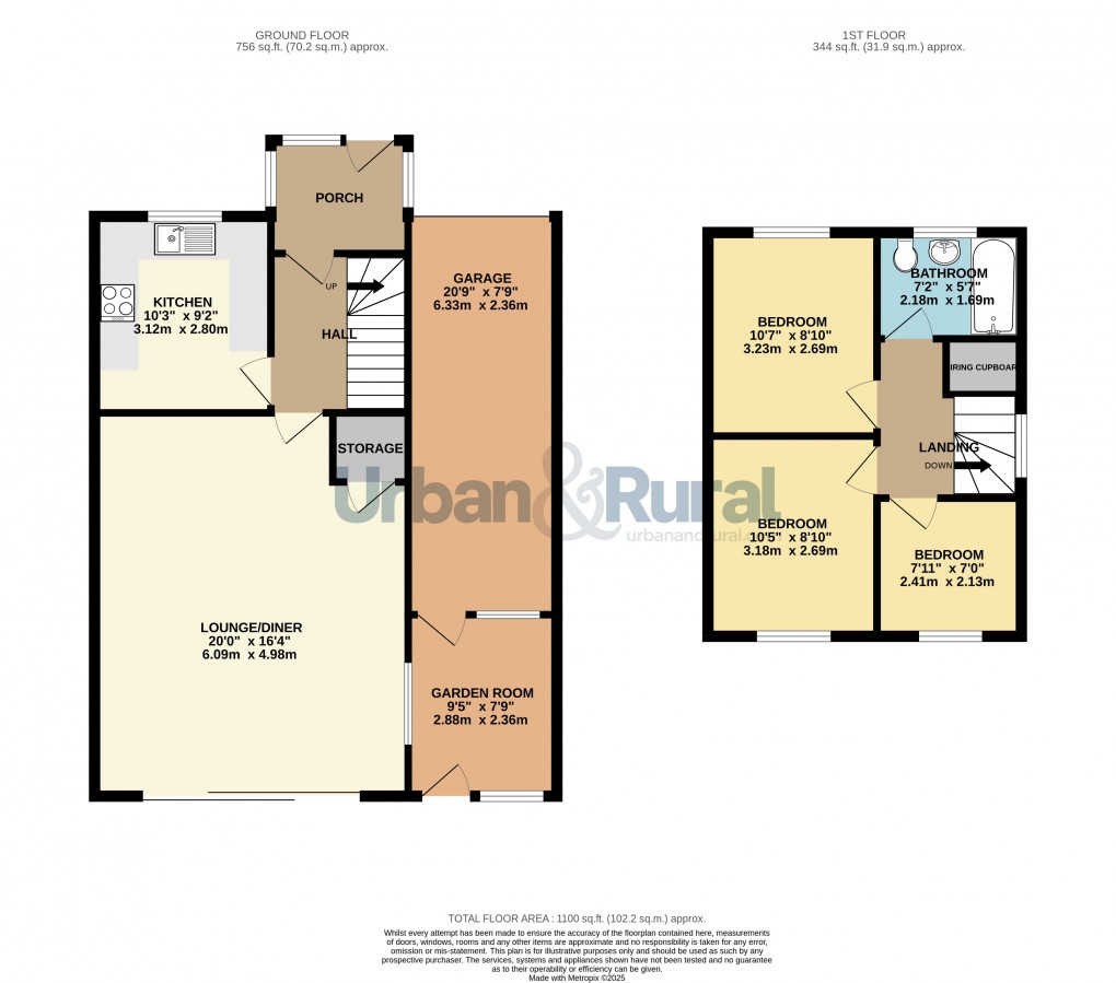 Floorplan for Kempston, Bedford, Bedfordshire