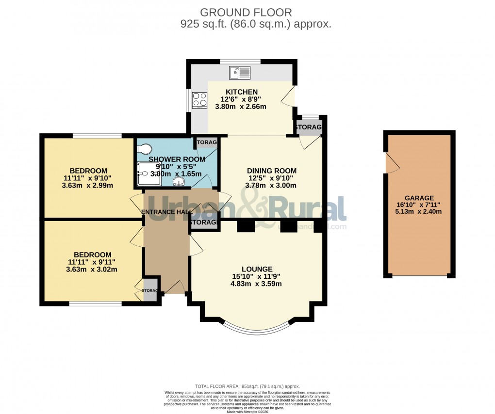 Floorplan for Bedford, Bedfordshire