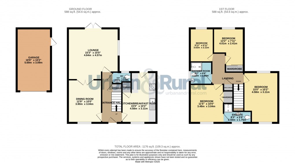 Floorplan for Great Denham, Bedford, Bedfordshire
