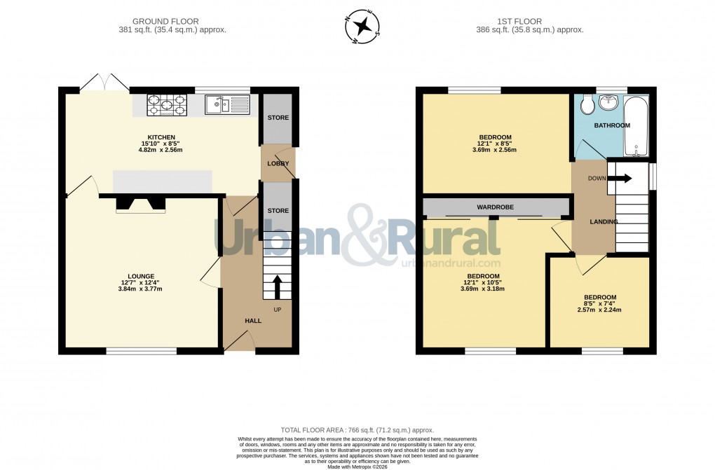 Floorplan for Clapham, Bedford, Bedfordshire