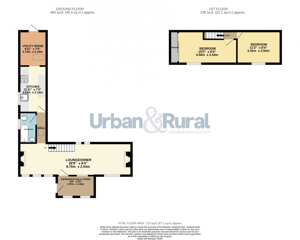 Floorplan for Harrold, Bedford, Bedfordshire