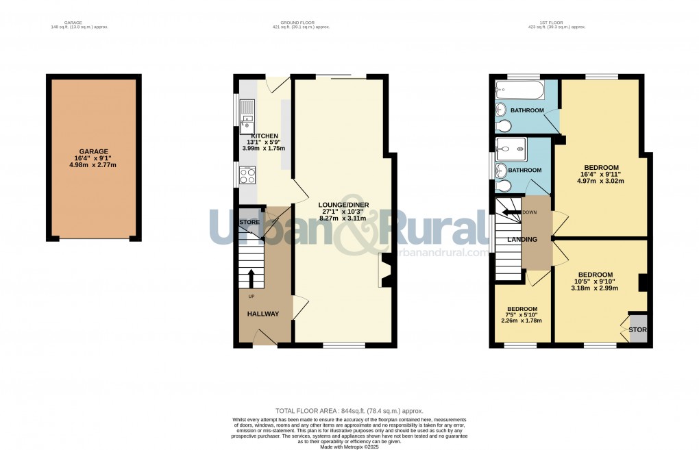 Floorplan for Kempston, Bedford, Bedfordshire