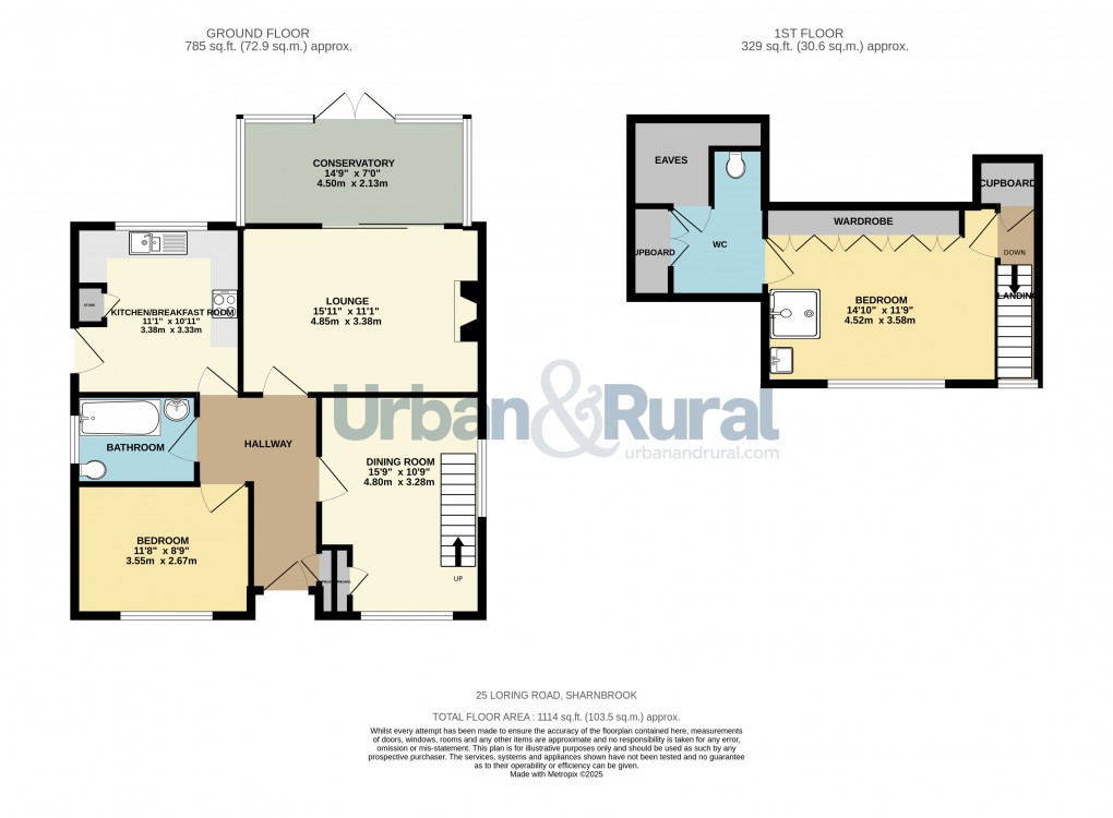 Floorplan for Sharnbrook, Beds
