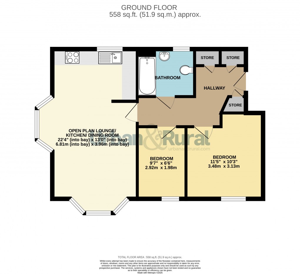 Floorplan for Kempston, Bedford, Bedfordshire