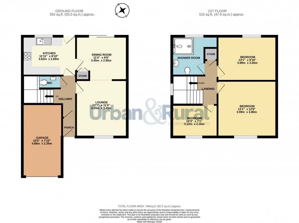 Floorplan for Riseley, Bedford, Bedfordshire