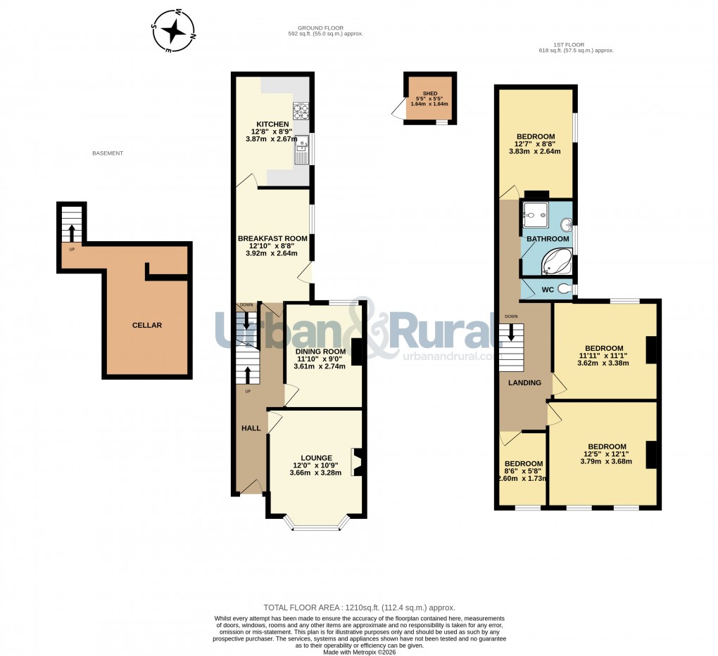 Floorplan for Bedford, Bedfordshire