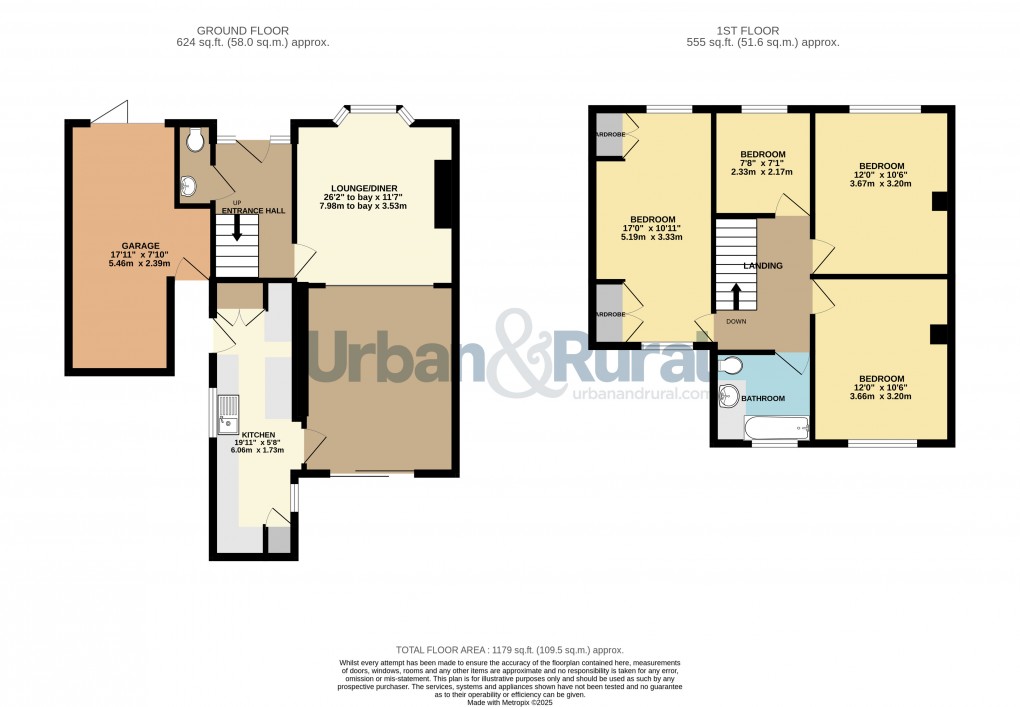 Floorplan for Wootton, Bedford, Bedfordshire