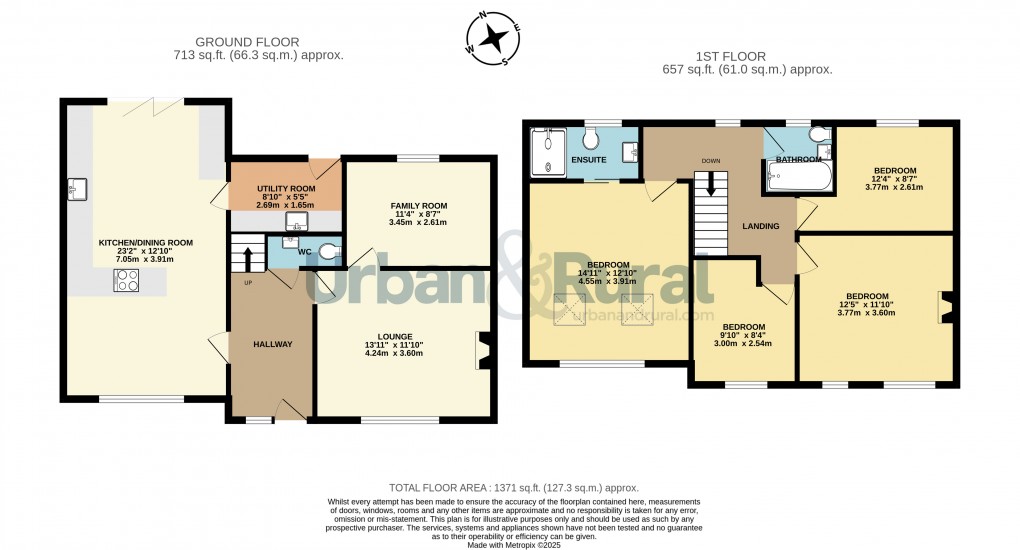 Floorplan for Oakley, Bedford, Bedfordshire