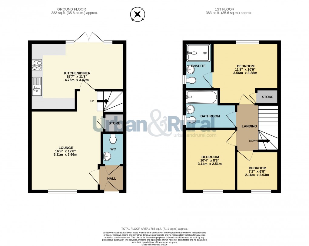 Floorplan for Shortstown, Bedford, Bedfordshire