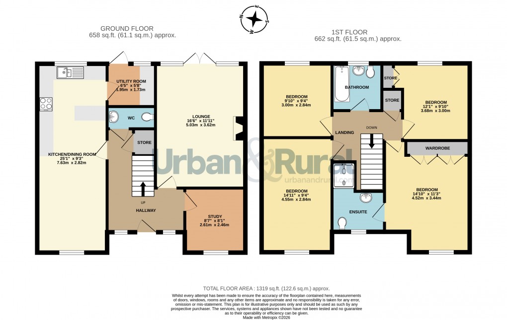 Floorplan for Wootton, Bedford, Bedfordshire