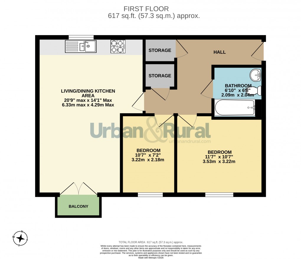 Floorplan for Shortstown, Bedford, Bedfordshire