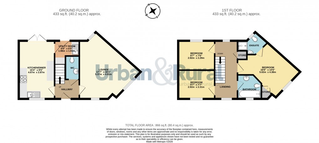 Floorplan for Houghton Conquest, Bedfordshire