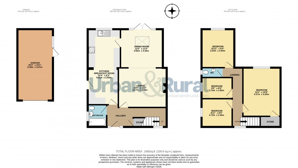 Floorplan for Bedford, Bedfordshire